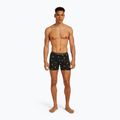 Pánské termo boxerky Icebreaker Anatomica Snow Day black/peridot/aop 3