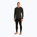 Pánská termoakční mikina icebreaker Merino 200 Oasis Crewe Snow Day black/peridot/aop 2