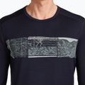 Pánská termoakční mikina icebreaker Merino 200 Oasis Crewe Elevation Line midnight navy 5