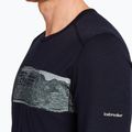 Pánská termoakční mikina icebreaker Merino 200 Oasis Crewe Elevation Line midnight navy 6