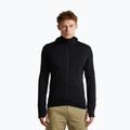 Pánská trekingová mikina Icebreaker Merino 200 Realfleece Descender Half Zip Hoodie black
