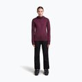 Dámská trekingová mikina Icebreaker Merino 300 Realfleece Descender Zip Hoodie dark berry 2