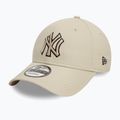 Kšiltovka  New Era Team Outline 9Forty New York Yankees light beige 2