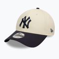 Kšiltovka  New Era Colourblock 9Forty New York Yankees light beige 2