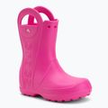 Dětské holínky Crocs Handle It Rain Boot Kids pink crush