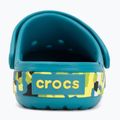 Dětské nazouváky Crocs Crockband Glow Confetti Band turbo teal/multi 7
