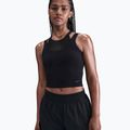 Dámský tréninkový top Nike One Fitted Dri-Fit Cropped Tank black/dark smoke grey
