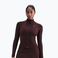 Dámská tréninková mikina Nike One Fitted Dri-Fit Full-Zip burgundy crush/white