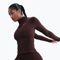 Dámská tréninková mikina Nike One Fitted Dri-Fit Full-Zip burgundy crush/white 4