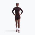 Dámské tričko s dlouhým rukávem Nike One Fitted Dri-Fit 1/4 Zip Mid Layer burgundy crush/white 2