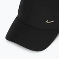 Kšiltovka Nike Dri-Fit Club Unstructured Metal Swoosh black/metallic gold 3
