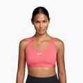 Sportovní podprsenka Nike Swoosh Medium Support sea coral/white