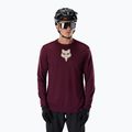 Pánské cyklistické tričko Longsleeve Fox Racing Ranger Fox Head LS dark maroon