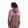 Dámská bunda Under Armour Rival Woven Hoody maroon mist tourmaline pink/maroon mist 2