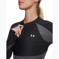 Dámské tréninkové tričko Longsleeve Under Armour HeatGear Rib 1/4 Zip black/castlerock/white 3
