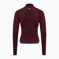 Pánské tričko Under Armour ColdGear Textured 1/2 Zip dark maroon/fuchsia dusk/metallic silver 2