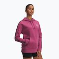 Dámská mikina Under Armour Icon Fleece Taped Hoody fuchsia dusk/white