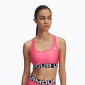 Tréninková podprsenka Under Armour HG Authentics Mid Branded super pink/white