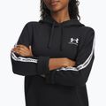Dámská mikina Under Armour Icon Fleece Taped Hoody black/white 3