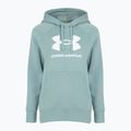 Dámská mikina Under Armour Rival Fleece Big Logo Hoody serpentine/white 4