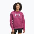 Dámská mikina Under Armour Rival Feelce Shimmer Hoody fuchsie dusk/irisdescent