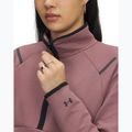 Dámská tréninková mikina Under Armour Unstoppable Fleece HZ maroon mist/black 3
