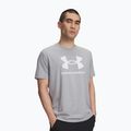 Pánské tričko Under Armour Sportstyle Logo Update steel light heather/white