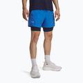 Pánské běžecké šortky Under Armour Launch 5" 2in1 blue atlantis/washed navy/reflective