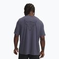Pánské tričko na lezení Under Armour Project Rock Q3 ST Graphic downpour gray/white 2