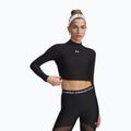 Dámské tréninkové tričko Longsleeve Under Armour HeatGear Crop Mock Ultimate Black/White
