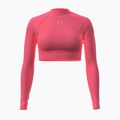 Dámské tréninkové tričko Longsleeve Under Armour HeatGear Crop Mock bittersweet pink/posh pink