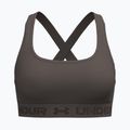 Sportovní podprsenka Under Armour Crossback Mid peppercorn/kona brown