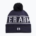 Pánská zimní čepice Under Armour Halftime Pom Beanie midnight navy/white/white