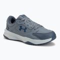 Pánské tréningové boty Under Armour Edge Leather gravel/blue fog/blackout navy