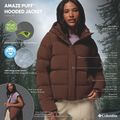 Dámská péřová bunda Columbia Amaze Puff Hooded tobacco 17
