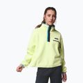 Dámská fleecová mikina Columbia Helvetia II Cropped Half Snap Fleece citron haze/black/compass blue 5