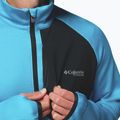 Pánská trekingová mikina Columbia Triple Canyon Grid Fleece Full Zip II compass blue heather/black 8