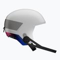 Dětská lyžařská helma Salomon Equipe Fis + Chinguard Jr white/race blue 3