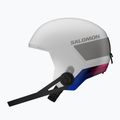 Dětská lyžařská helma Salomon Equipe Fis + Chinguard Jr white/race blue 4