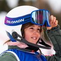 Dětská lyžařská helma Salomon Equipe Fis + Chinguard Jr white/race blue 8