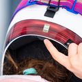 Dětská lyžařská helma Salomon Equipe Fis + Chinguard Jr white/race blue 9