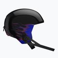 Dětská lyžařská helma Salomon Equipe Fis + Chinguard Jr black/flames 3