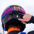 Dětská lyžařská helma Salomon Equipe Fis + Chinguard Jr black/flames 7