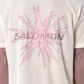 Pánské běžecké tričko Salomon Shakeout Core GFX SS Tee whisper white/pink frosting 4