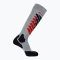 Lyžařské ponožky Salomon S/Access light grey/black/fiery red