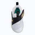 Dětské boty Nike Team Hustle D 12 white/black/clear emerald/topaz gold 5