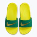 Dětské pantofle Nike Coffee malachite/sonic yellow/metallic gold 3