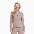 Dámská mikina SKECHERS GO Luxe Rib Everyday Full Zip taupe/brown