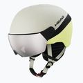 Dětská lyžařská helma HEAD Yuki Visor Jr lime swirl/silver/red