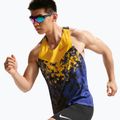 Pánské běžecké tričko Nike AeroSwift Dri-Fit ADV Singlet citron pulse/lapis/bright crimson 4